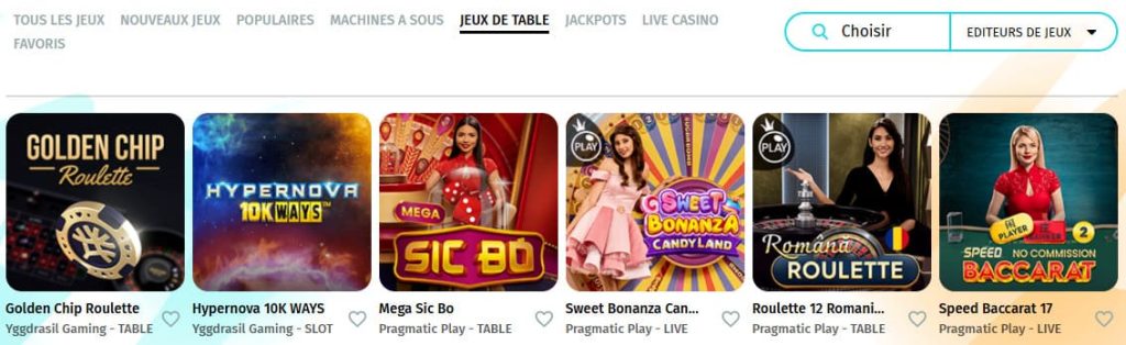 Happy Hugo Casino jeux table